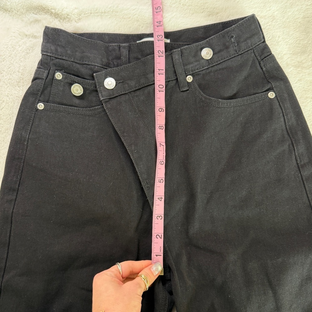 GREY LAB Asymmetric Wrap Jeans โ Black โ Fits 24/25 - Picture 4 of 8
